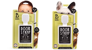 Unique door latch for baby or pet proofing homes